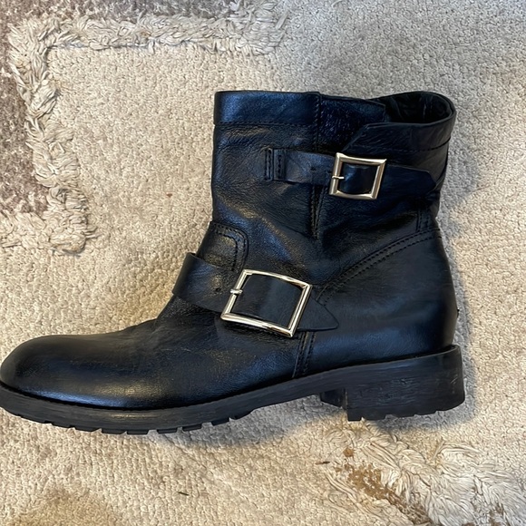Jimmy Choo Leather Moto Boots